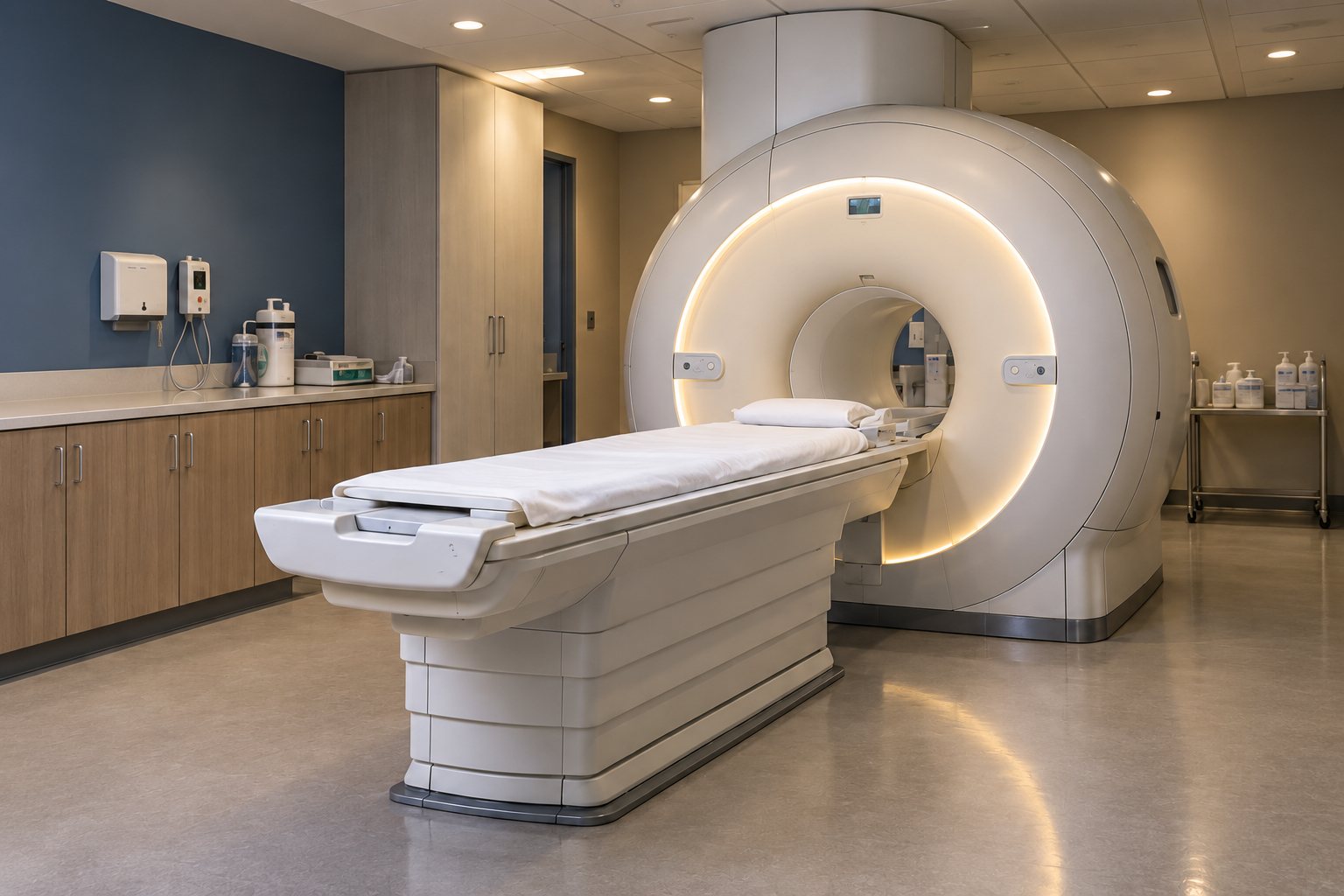 An outpatient imaging suite with an MRI scanner.